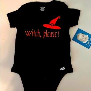 WITCH, PLEASE! Halloween baby onesie (: